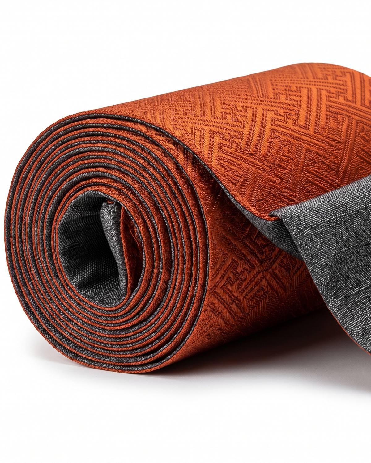 Slim Hanhaba-Obi in Persimmon and Charcoal