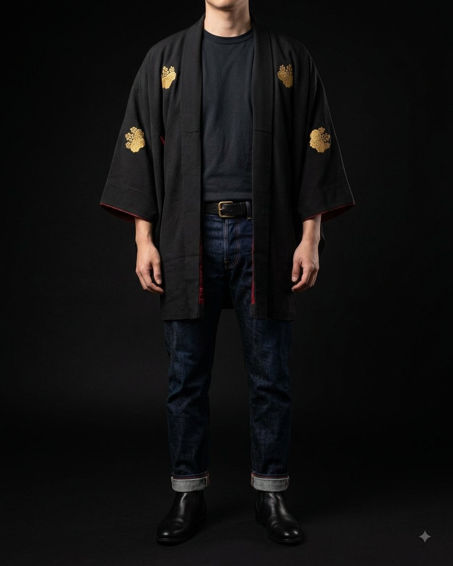 Haori over straight denim